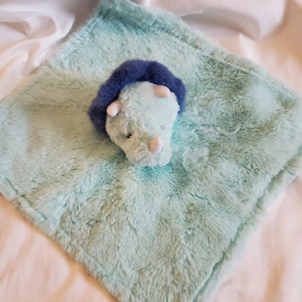 Parents Choice Blue Dino Triceratops Lovey Security Blanket Dinosaur  Baby Plush